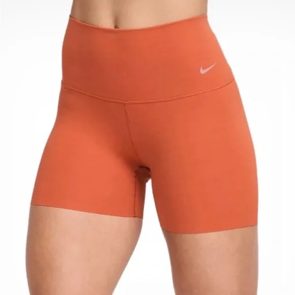 Nike Women's Vibrant Orange Bike Shorts - Picture 1 of 8